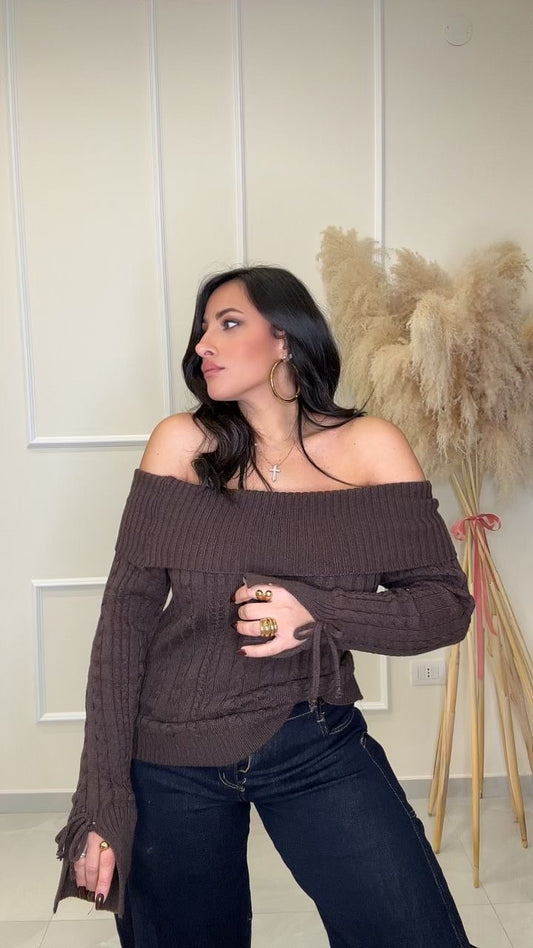 Maglia scollo a barca