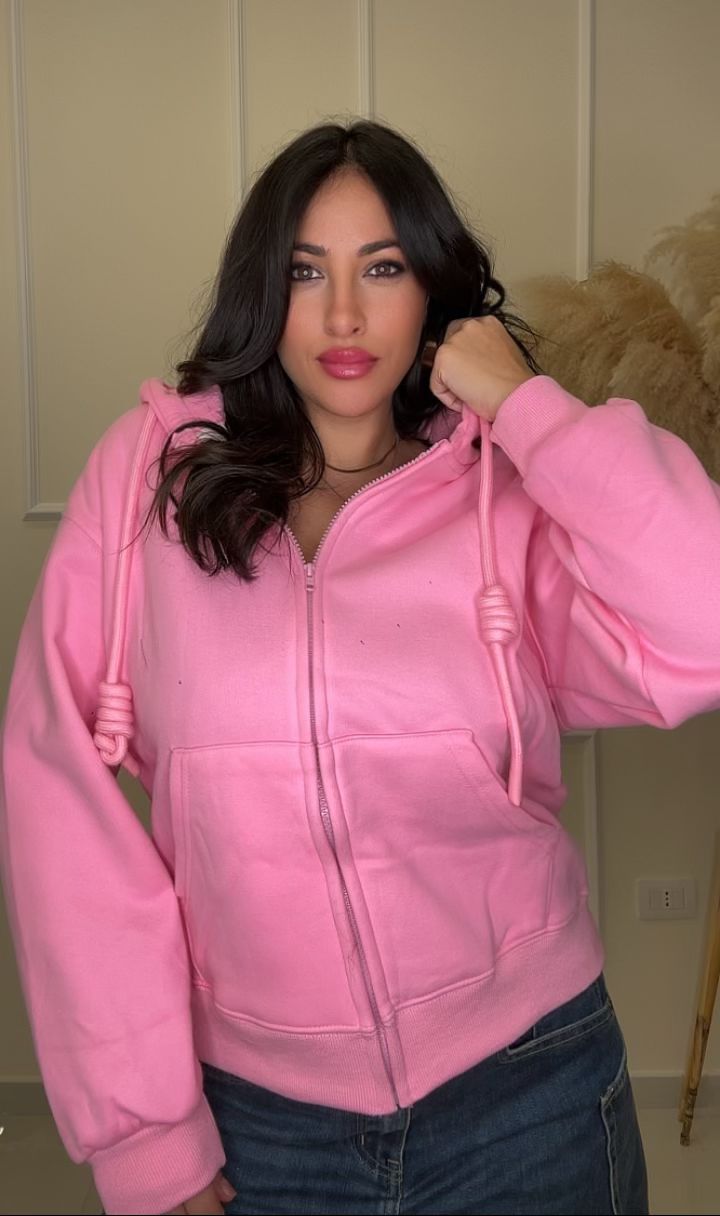 Felpa zip con nodi