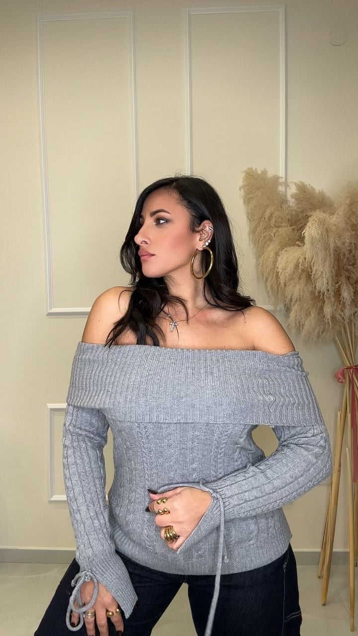 Maglia scollo a barca