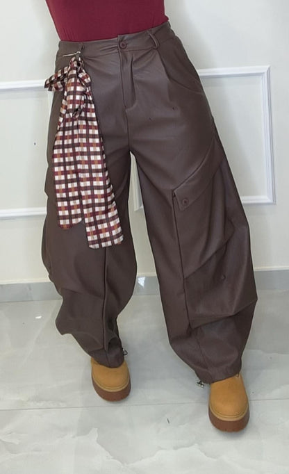 Pantalone ecopelle