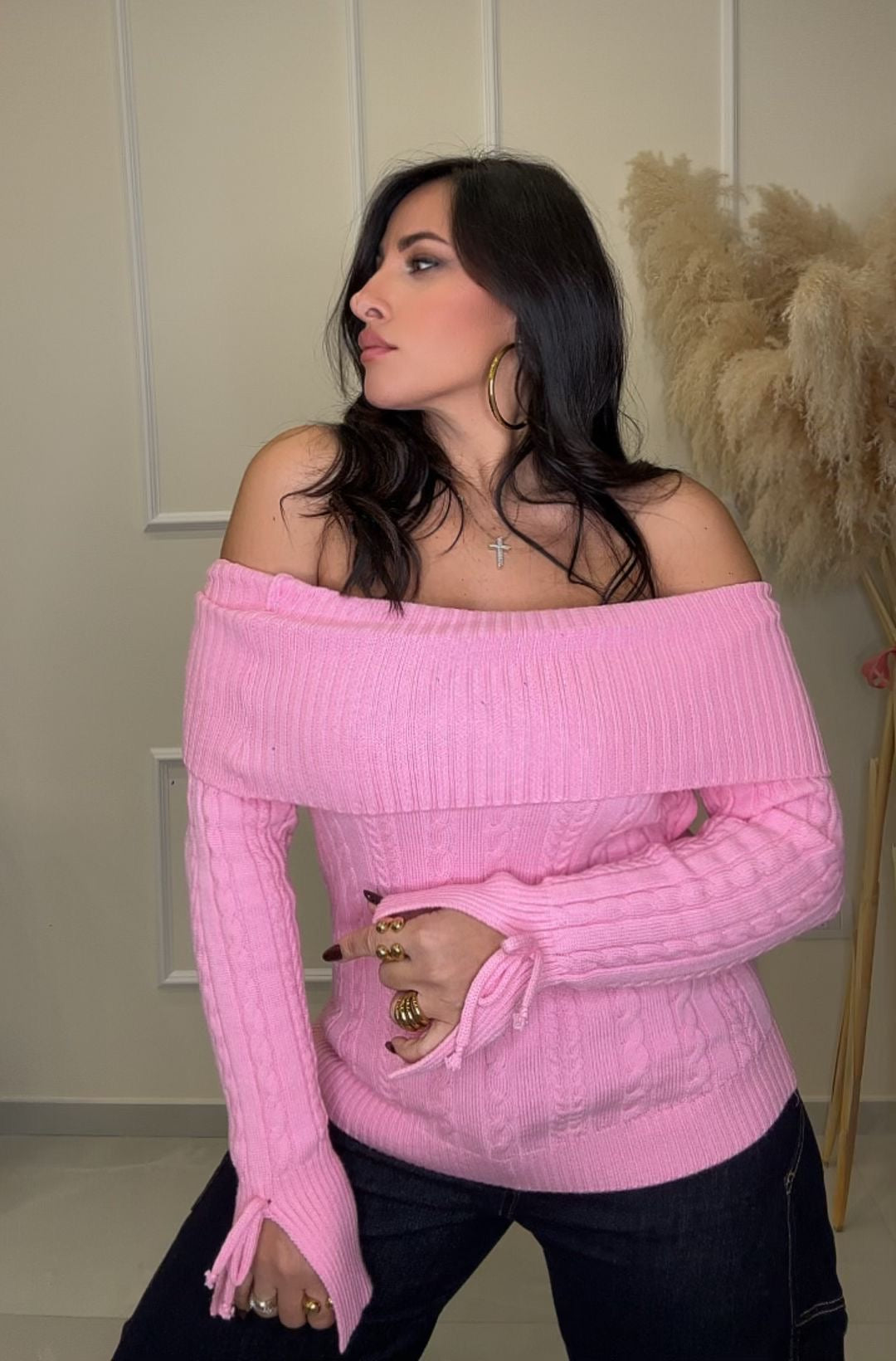 Maglia scollo a barca